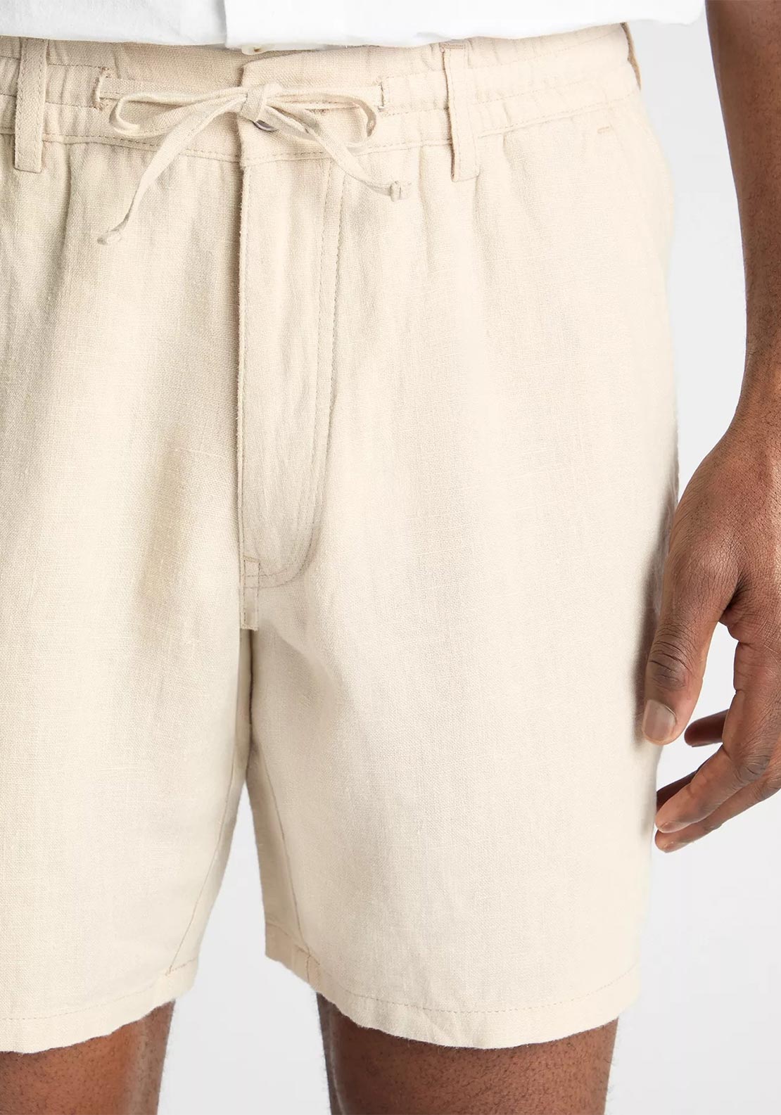 Remus Uomo Elio Linen Shorts, Light Beige