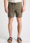 Remus Uomo Elio Linen Shorts, Green