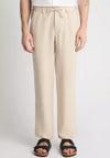 Remus Uomo Elio Linen Trousers, Light Beige