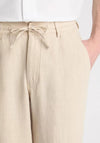 Remus Uomo Elio Linen Trousers, Light Beige