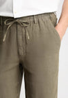 Remus Uomo Elio Linen Trousers, Green