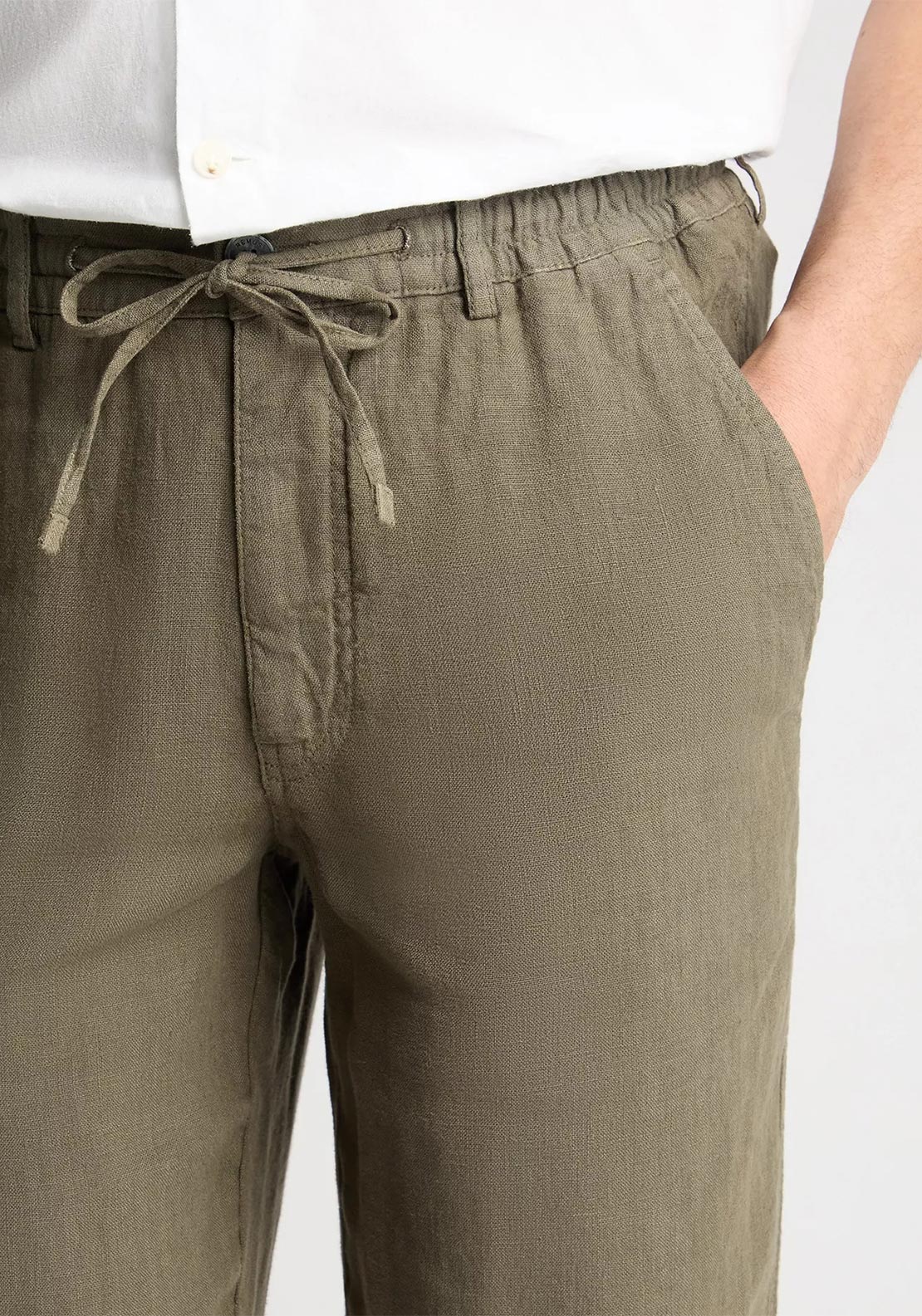 Remus Uomo Elio Linen Trousers, Green