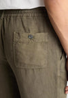 Remus Uomo Elio Linen Trousers, Green