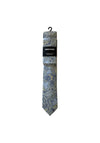 Remus Uomo Abstract Tie & Pocket Square, Light Blue