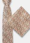 Remus Uomo Floral Tie & Pocket Square, Brown