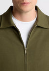 Remus Uomo Full Zip Overshirt, Khaki Green