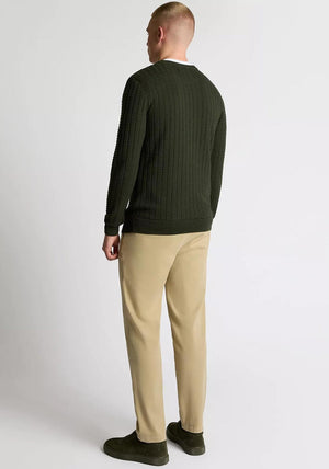 Remus Uomo Grid Knit Sweater, Forest Green