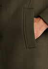 Remus Uomo Jonah Wool Rich Overcoat, Green