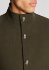 Remus Uomo Jonah Wool Rich Overcoat, Green