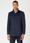 Remus Uomo Jonah Wool Rich Overcoat, Navy