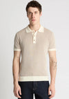 Remus Uomo Knit Polo Shirt, Beige