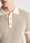 Remus Uomo Knit Polo Shirt, Beige