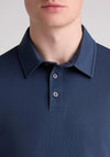 Remus Uomo Long Sleeve Polo Shirt, Dark Blue