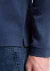 Remus Uomo Long Sleeve Polo Shirt, Dark Blue