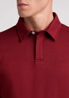 Remus Uomo Long Sleeve Polo Shirt, Dark Red