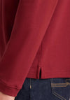 Remus Uomo Long Sleeve Polo Shirt, Dark Red