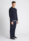 Remus Uomo Long Sleeve Polo Shirt, Navy