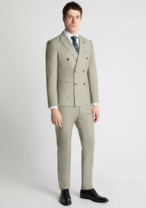 Remus Uomo Marine Double Breasted Suit Jacket, Light Green