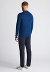 Remus Uomo Merino Wool Half Zip Sweater, Dark Blue