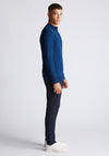 Remus Uomo Merino Wool Half Zip Sweater, Dark Blue