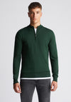 Remus Uomo Merino Wool Half Zip Sweater, Forest Green