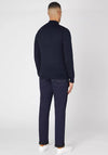 Remus Uomo Merino Wool Half Zip Sweater, Navy
