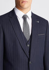 Remus Uomo Palucci Pin Stripe Three Piece Suit, Navy
