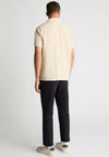 Remus Uomo Paolo Short Sleeve Linen Shirt, Beige