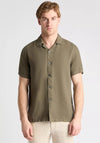 Remus Uomo Paolo Short Sleeve Linen Shirt, Green