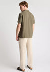 Remus Uomo Paolo Short Sleeve Linen Shirt, Green