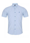 Remus Uomo Parker Short Sleeve Oxford Shirt, Light Blue