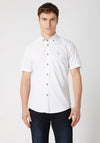 Remus Uomo Parker Tapered Short Sleeve Shirt, White