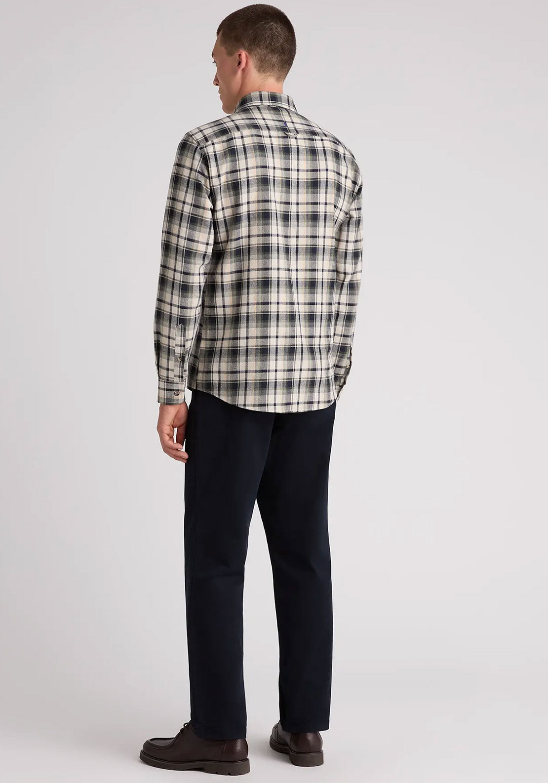 Remus Uomo Parker Tapered Long Sleeve Shirt, Green & Brown Multi