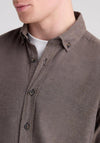 Remus Uomo Parker Tapered Long Sleeve Shirt, Brown