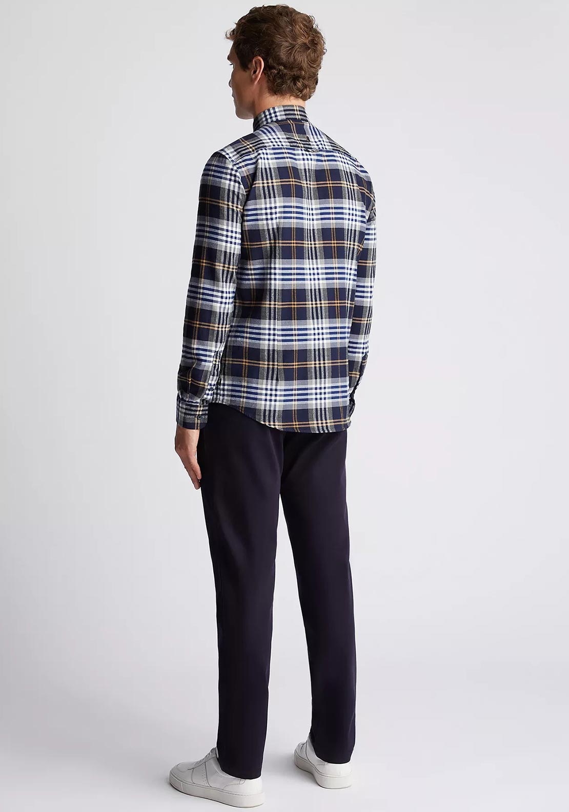 Remus Uomo Rome Plaid Shirt, Dark Blue Multi