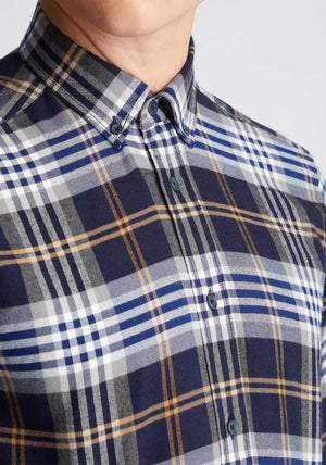 Remus Uomo Rome Plaid Shirt, Dark Blue Multi