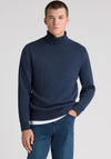 Remus Uomo Polo Neck Jumper, Dark Blue