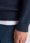 Remus Uomo Polo Neck Jumper, Dark Blue