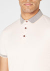 Remus Uomo Contrast Trim Polo Shirt, Salmon