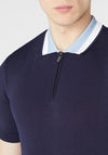 Remus Uomo Slim Fit Knit Polo Shirt, Navy