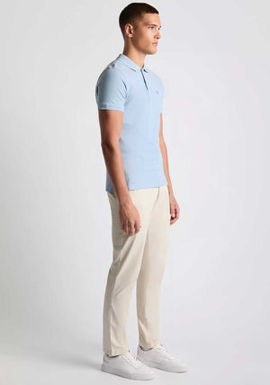 Remus Uomo Textured Polo Shirt, Sky Blue