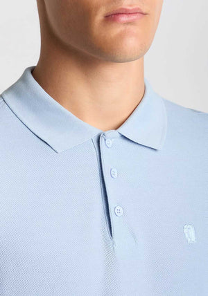 Remus Uomo Textured Polo Shirt, Sky Blue