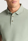 Remus Uomo Ribbed Collar Polo Shirt, Light Green