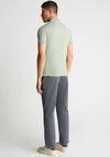 Remus Uomo Ribbed Collar Polo Shirt, Light Green
