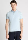 Remus Uomo Ribbed Collar Polo Shirt, Light Blue