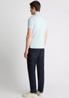 Remus Uomo Ribbed Collar Polo Shirt, Light Blue