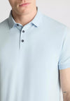 Remus Uomo Ribbed Collar Polo Shirt, Light Blue