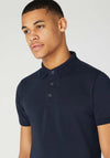 Remus Uomo Ribbed Collar Polo Shirt, Navy