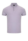 Remus Uomo Ribbed Collar Polo Shirt, Purple
