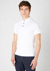 Remus Uomo Ribbed Collar Polo Shirt, White